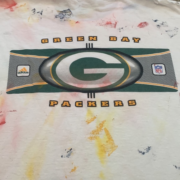 Vintage Adidas Green Bay packers Men’s XL t-shirt trashed and distressed - Picture 8 of 10